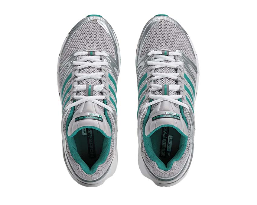 Adidas Adistar Control 5 x Sporty & Rich Blanco — vista superior cordones