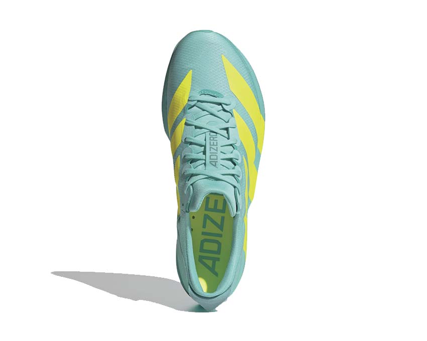 Adidas Adizero Adios 9 Flash Aqua — rear view