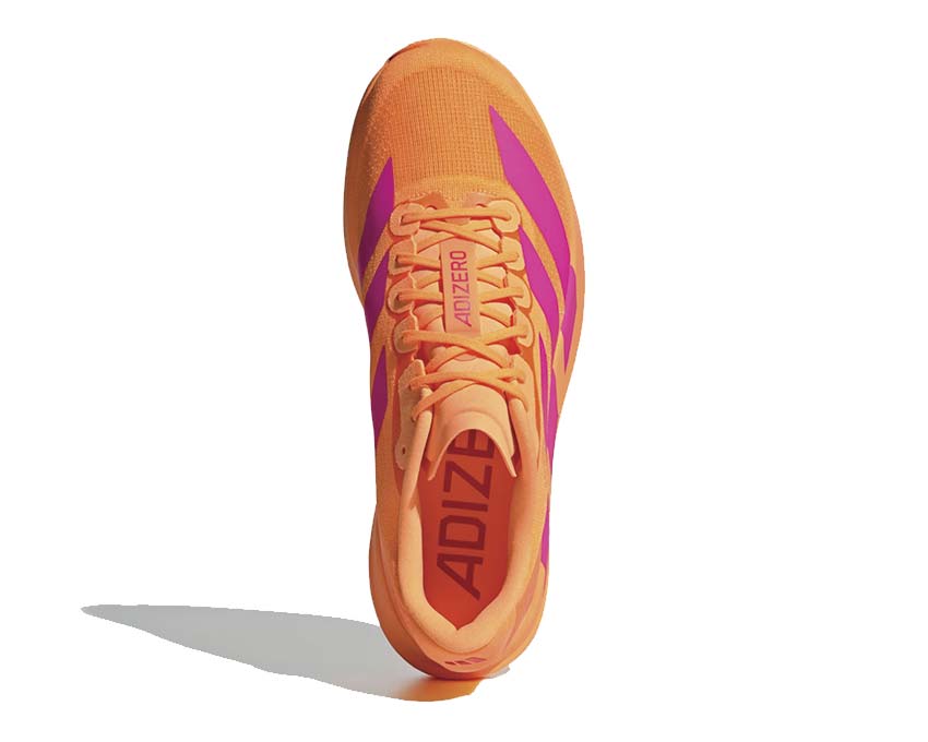 Adidas Adizero Evo SL Flash Orange — vista tres cuartos delantera