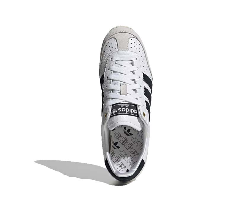 Adidas Japan W Cloud White détail — tige cuir blanc et trois bandes