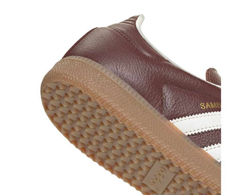 Adidas Samba OG W Fox Brown — vue arrière talon et logo Samba femme