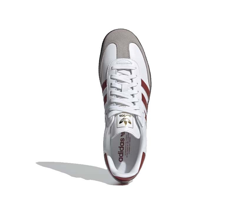 Adidas Samba OG White Preloved Ruby Detail — Ruby Wildleder auf Weiss