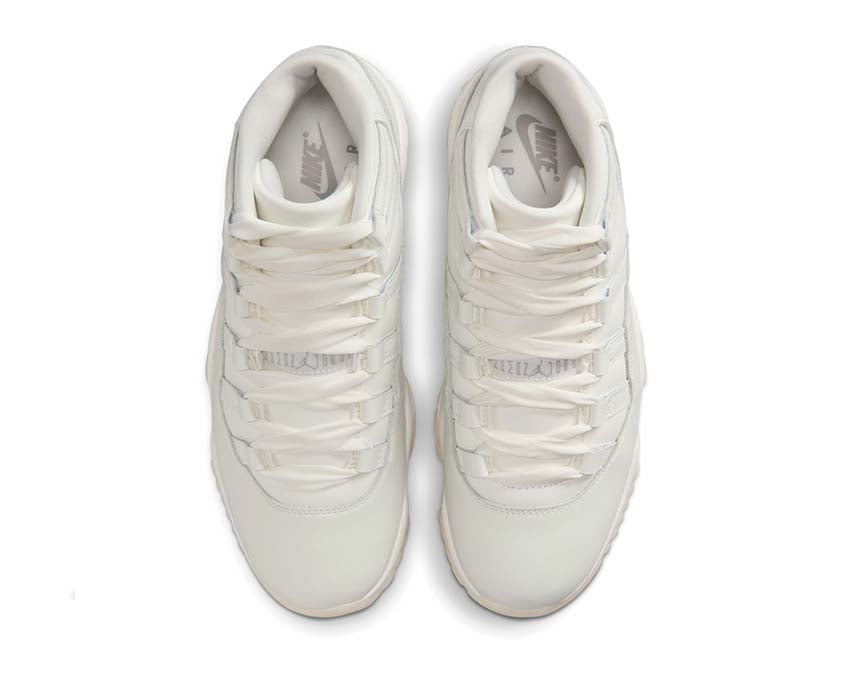 Air Jordan 11 Retro W Pearl white — top view women's basketball culture OG retro sneakers