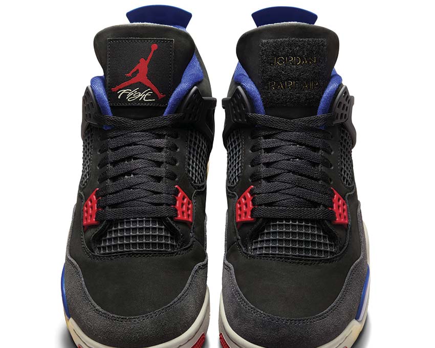 Air Jordan 4 Retro Rare Air — vue de face profil Rare Air colorway