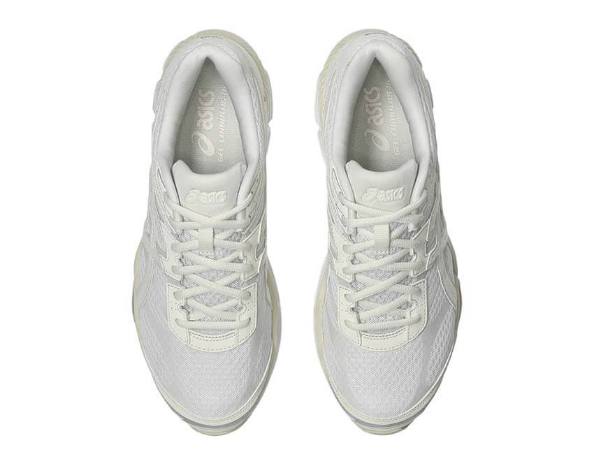Asics Gel Cumulus 16 White/Cream arrière — amorti GEL talon FLYTEFOAM