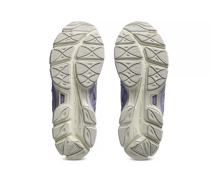 Asics Gel NYC Piedmont Grey/Bluebell arrière — amorti Gel talon