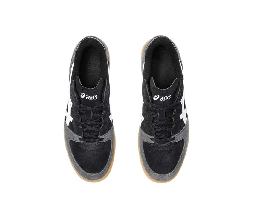 Asics Skyhand OG Black White arrière — contrefort talon modernisé handball