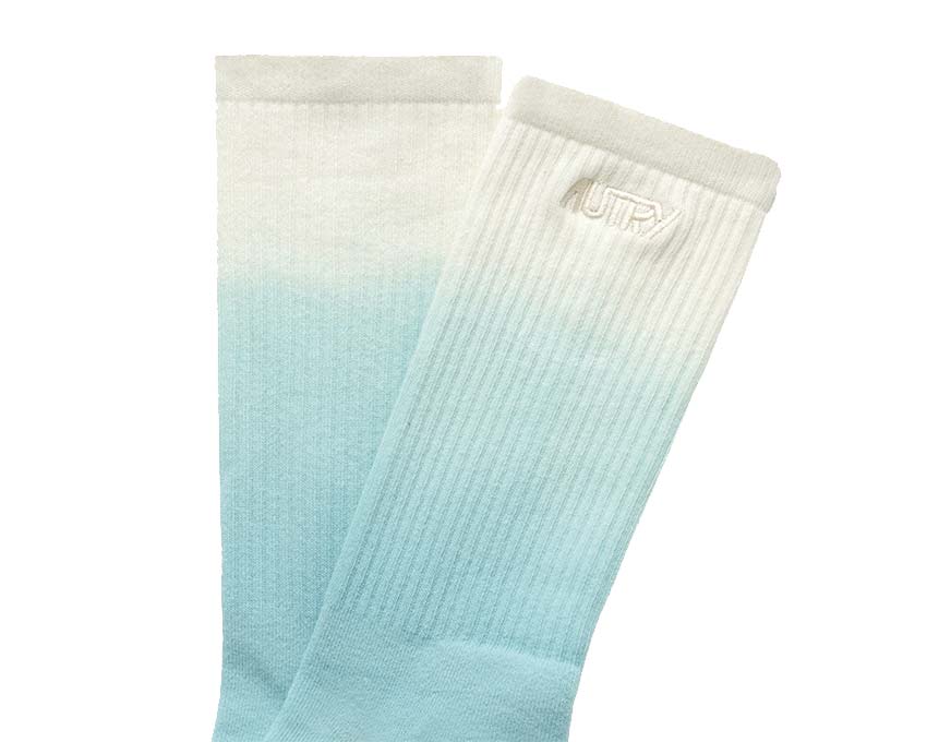 Autry Socks Tie Dye Sky détail — détail tricot tie-dye bleu ciel