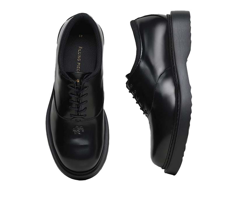 Filling Pieces Bulky Derby Black détail — coutures derby premium