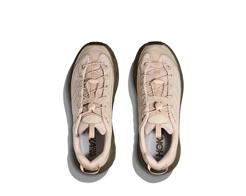 HOKA Mafate Three2 Oatmilk détail — tige mesh légère
