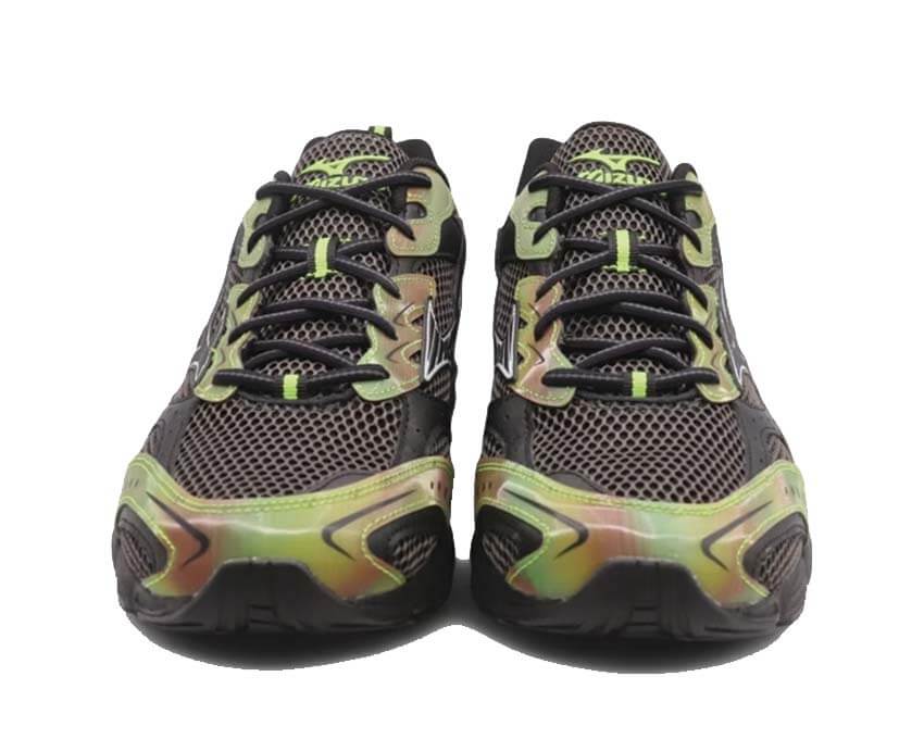 Mizuno MXR Tokyo Drift Midnight Velocity détail — logo Mizuno nocturne