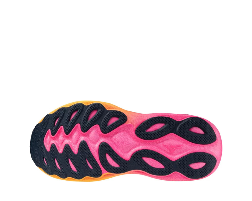 Mizuno Wave Sky 9 White Tang Orange Pink Tetra détail — logo Mizuno