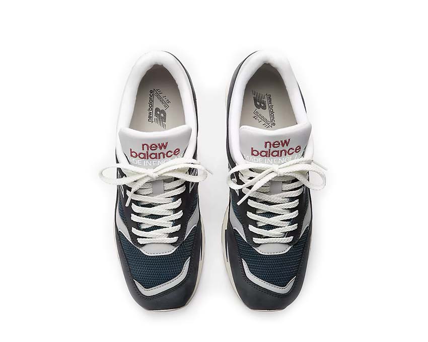 New Balance 1500 Made in UK Total Eclipse Indian Teal détail — tige suède et mesh