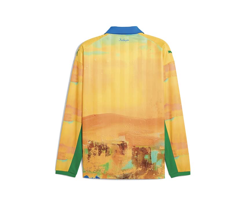 Puma KidSuper MSFC LS Retro Shirt Jaune dos — dos maillot rétro jaune KidSuper football