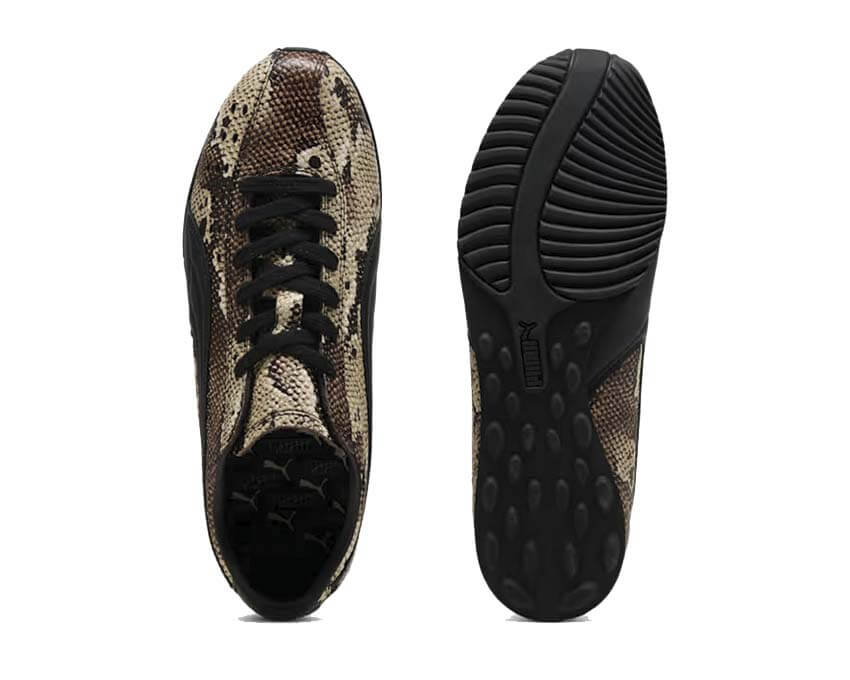 Puma Sprint Snake Brun dos — talon Sprint Snake cuir serpent brun