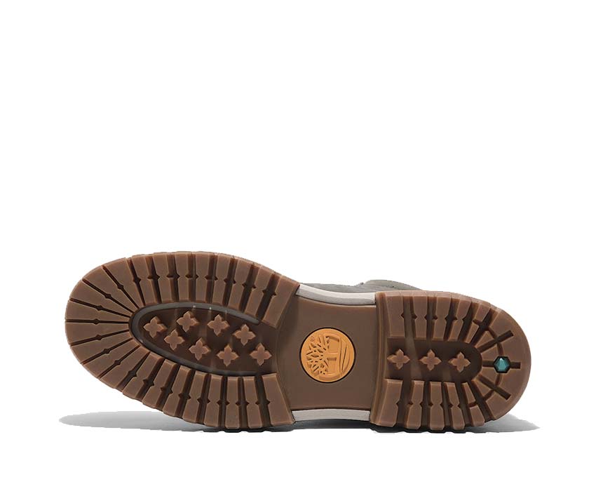Timberland Arbor Road Mid Lace Waterproof Grey détail — logo tige cuir