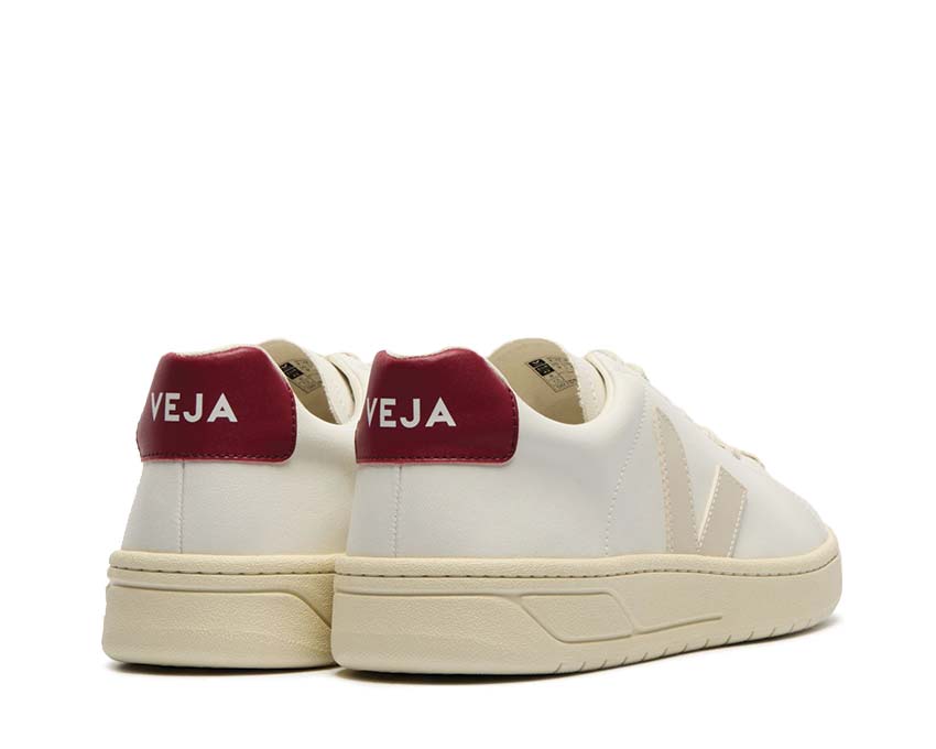 Veja Urca CWL White Pierre Marsala semelle — semelle gomme naturelle