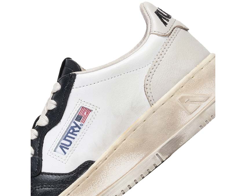 Autry Super Vintage Low Virg Leat Pmc détail — logo Autry vintage