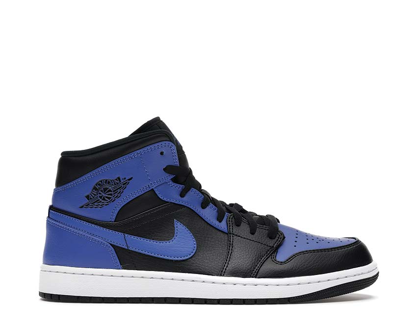 Jordan Air Jordan 1 Mid Black Hyper Royal White — sneaker homme bleu royal noir blanc