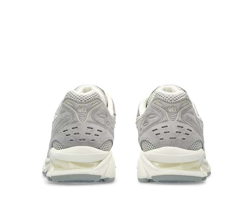Asics Gel Kayano 14 White Sage Smoke Grey detalle — material premium