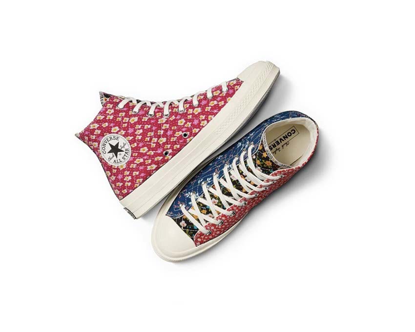 Converse Chuck 70 Hi Black Red Blue detalle — parche logo