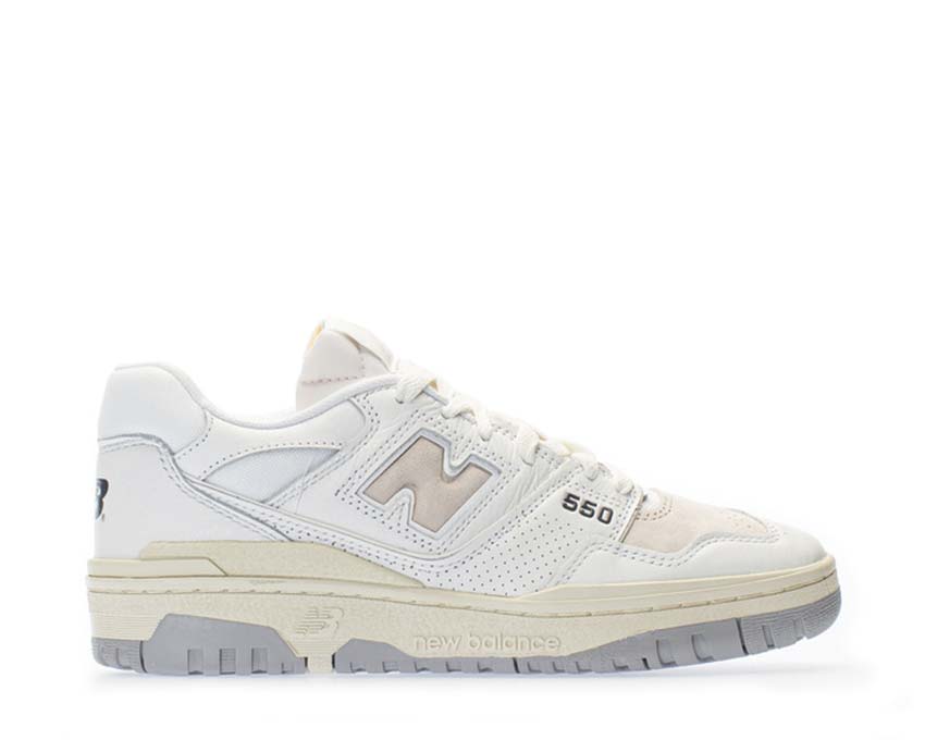 New Balance 550 Vintage White — sneaker homme basketball vintage cupsole cuir