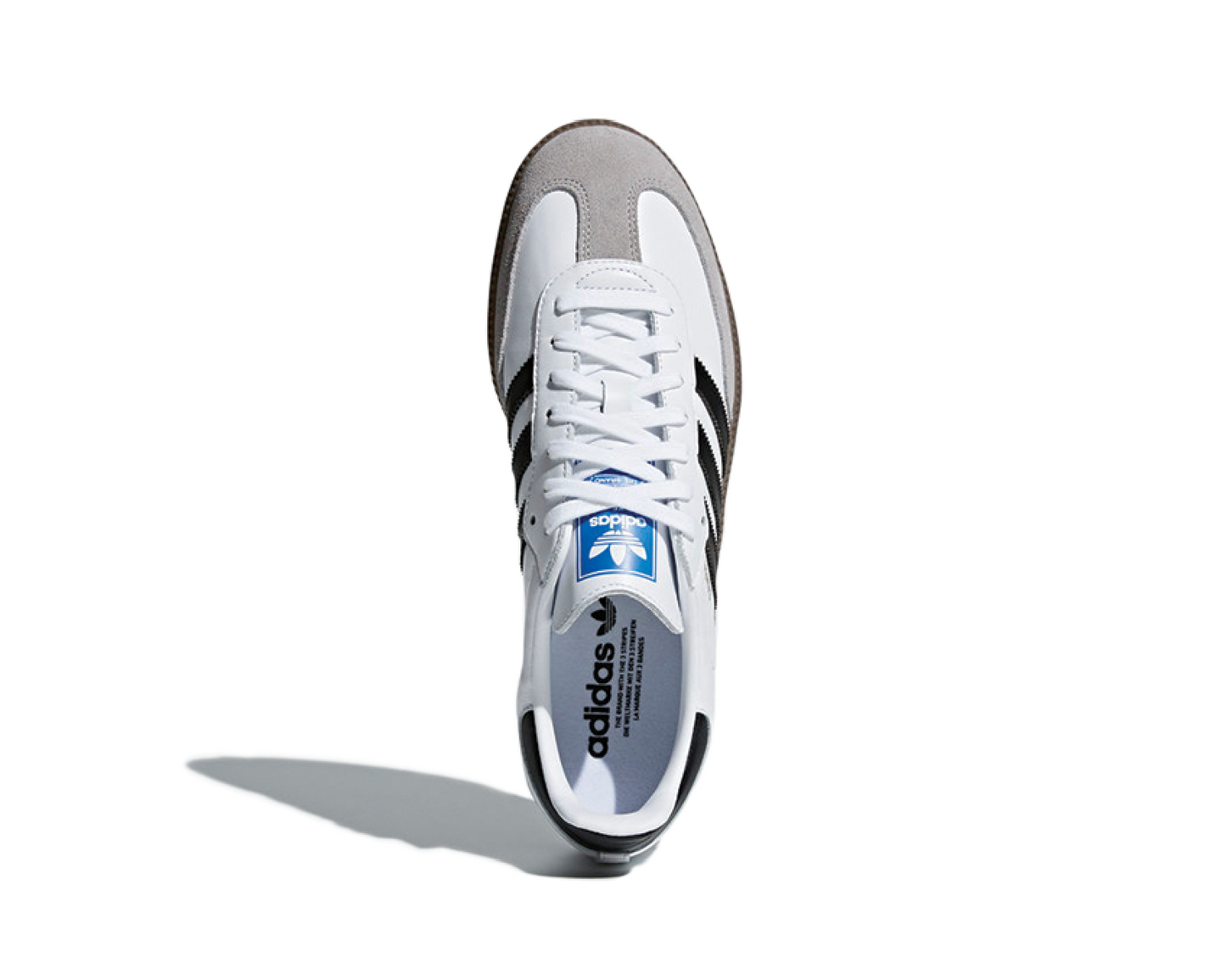 Adidas Samba OG White détail — cuir premium et emblème Samba