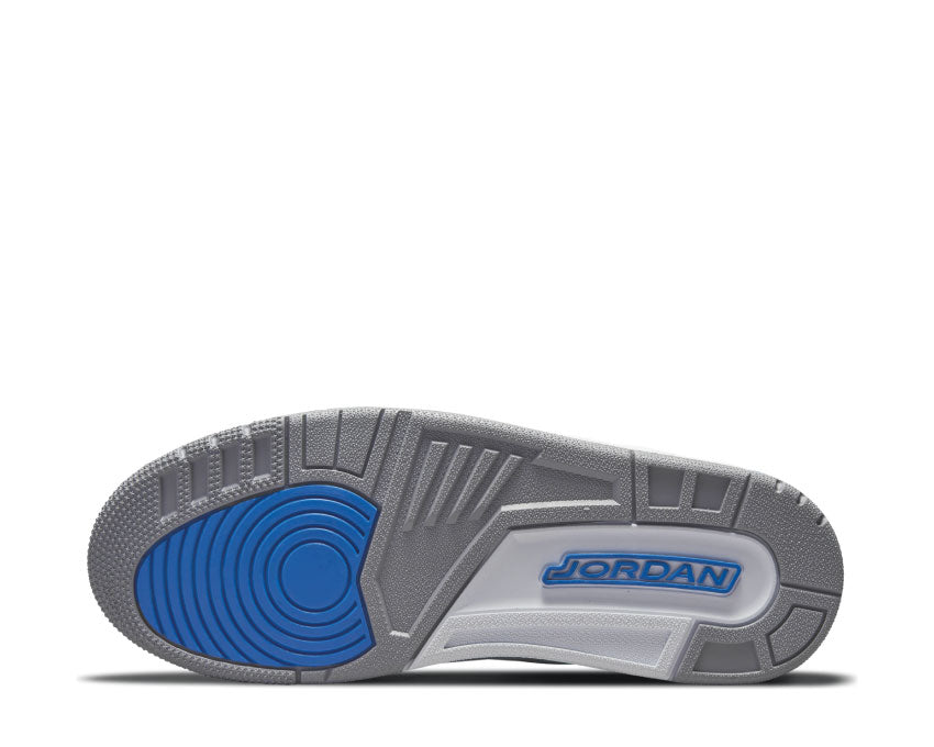 Jordan Air Jordan 3 Retro White Racer Blue — Vorderansicht Unisex