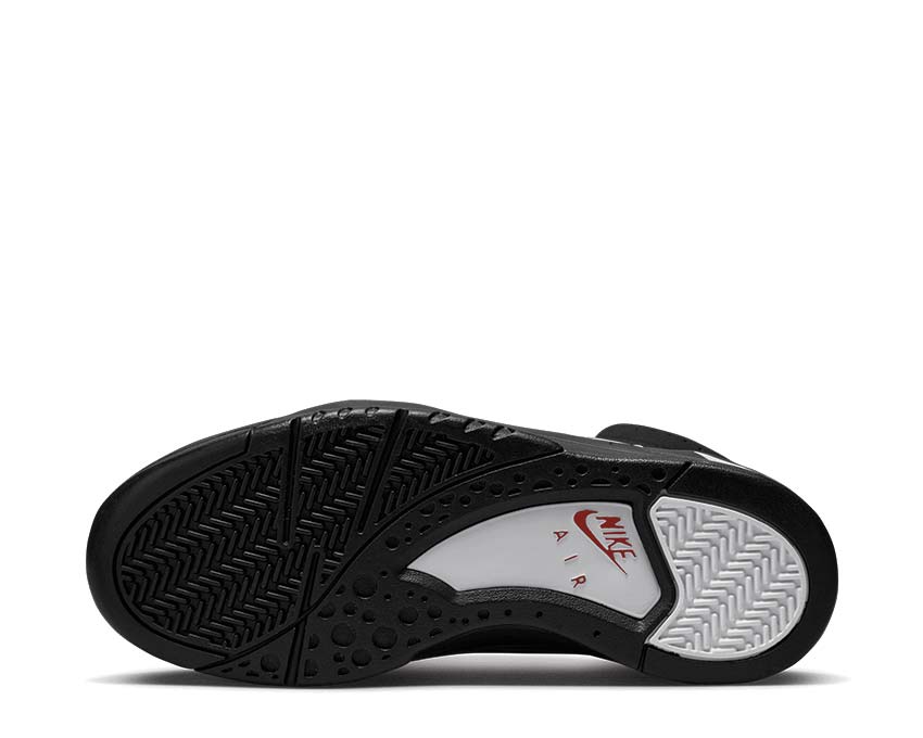 Nike Air Flight Lite Mid Black White Varsity Red — vista trasera
