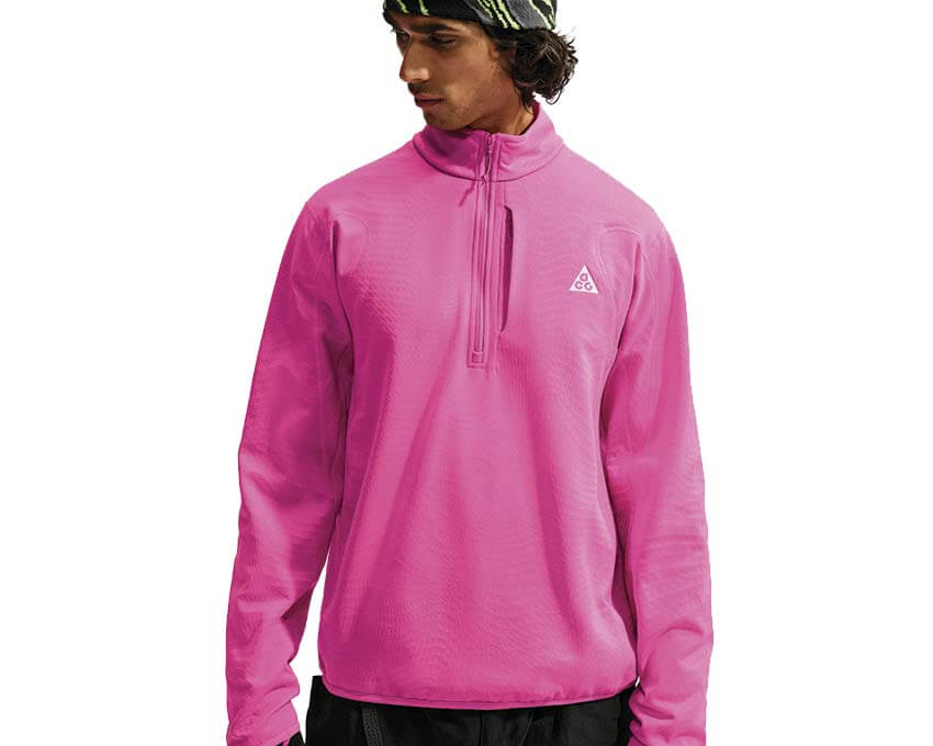 Nike ACG Therma-FIT Wolf Grid Half-Zip Top "Desert Pink"