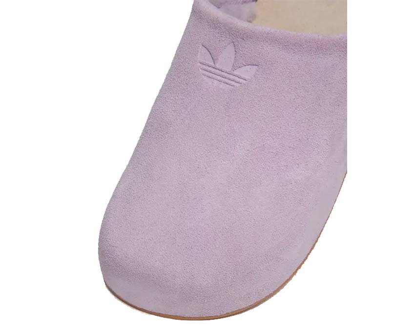 Adidas Adimule Powder Plum lateral view — trendy mule profile