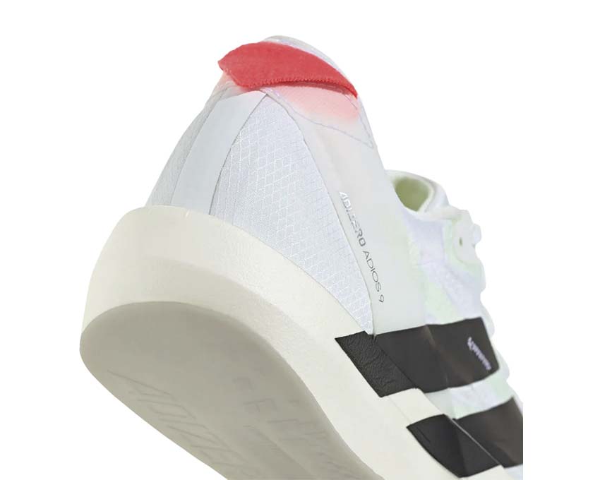 Adidas Adizero Adios 9 Cloud White vista lateral — amortiguación Lightstrike Pro