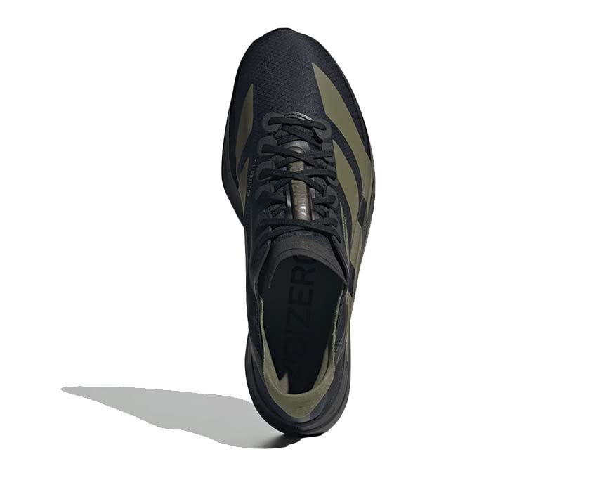Adidas Adizero Adios Pro 4 Focus Olive — vue dessus mesh respirant
