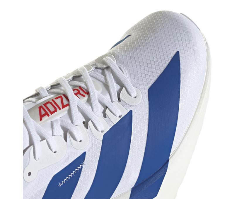 Adidas Adizero Adios Pro 4 vue latérale — tige Celermesh ultra-légère running