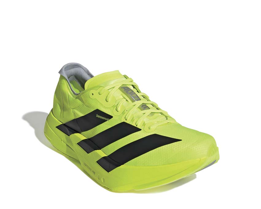 Adidas Adizero Adios Pro 4 Lucid Lemon semelle — plaque carbone Energyrods propulsion