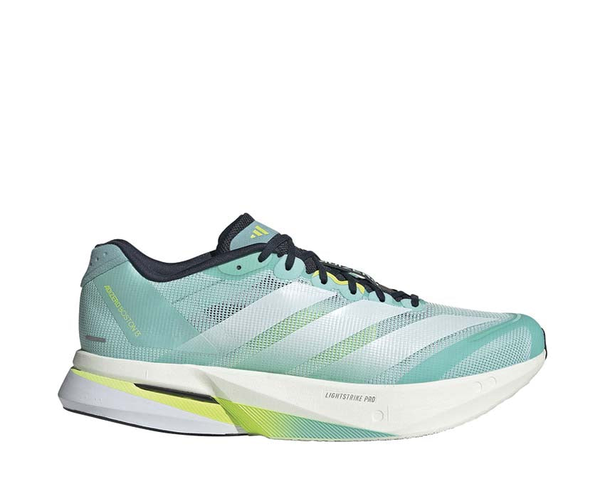 Adidas Adizero Boston 13 Flash Aqua — zapatilla hombre ligera carretera
