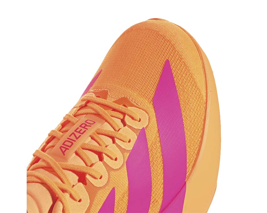 Adidas Adizero Evo SL Flash Orange vista lateral — perfil running ligero reactivo