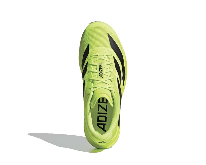 Adidas Adizero Evo SL Lucid Lemon détail — languette Adizero