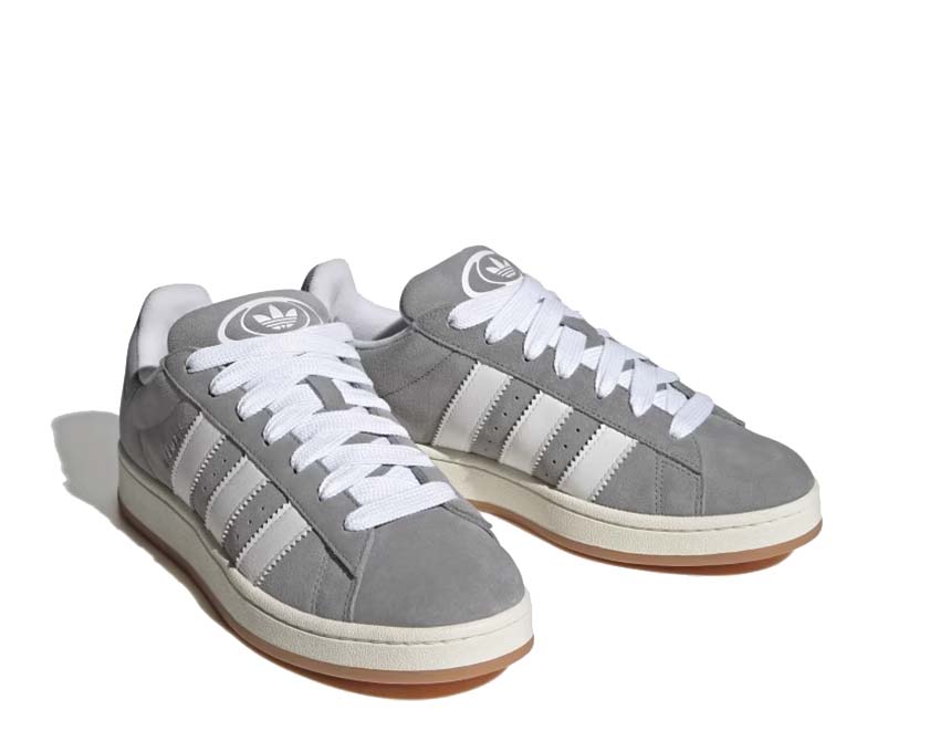 Adidas Campus 00s Grey Three Cloud White vue latérale — profil skateboarding revisité
