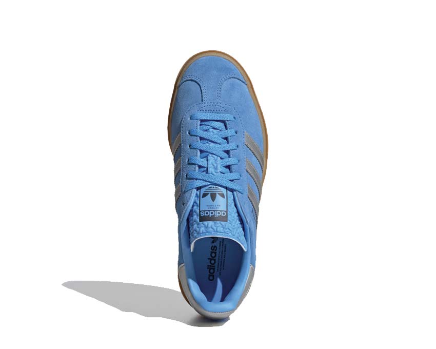 Adidas Gazelle Bold W Blue Burst détail — suède bleu électrique et trois bandes