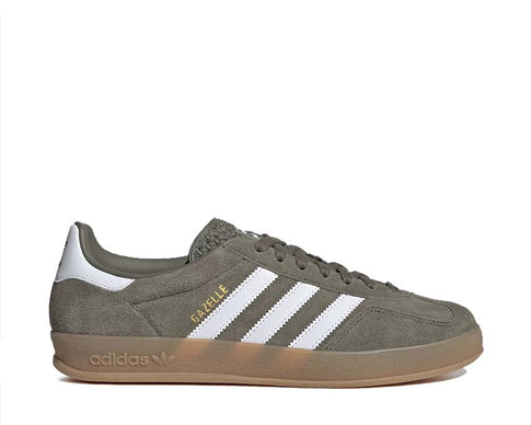 Adidas Gazelle Indoor Olive Strata — sneaker unisexe vert kaki indoor vintage