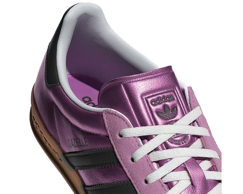 Adidas Gazelle Indoor W Bliss Lilac vue latérale — silhouette Gazelle épurée