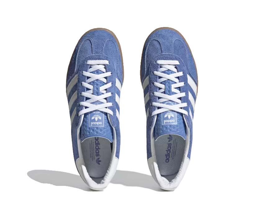 Adidas Gazelle Indoor W Bleu semelle — gomme fine indoor