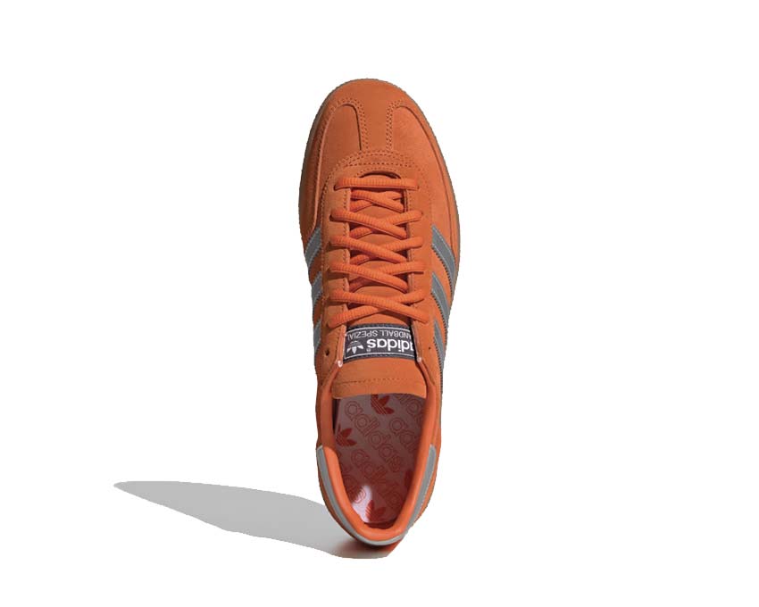 Adidas Handball Spezial Alumina Dark Brown détail — surpiqûres cuir premium