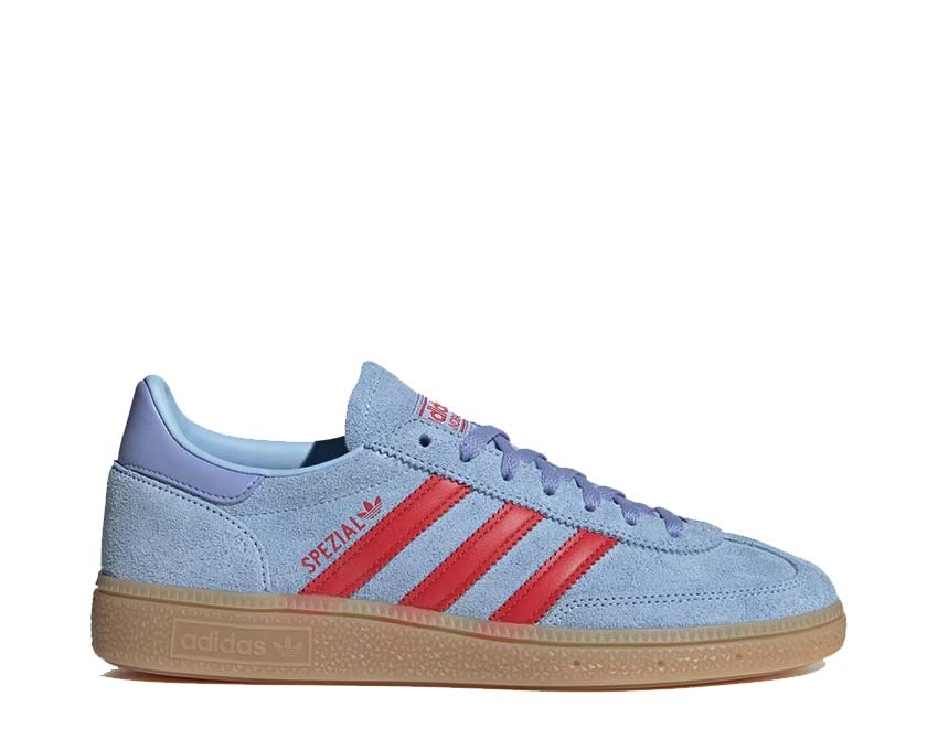 Adidas Handball Spezial Glow Blue — sneaker femme cuir retourné colorblock