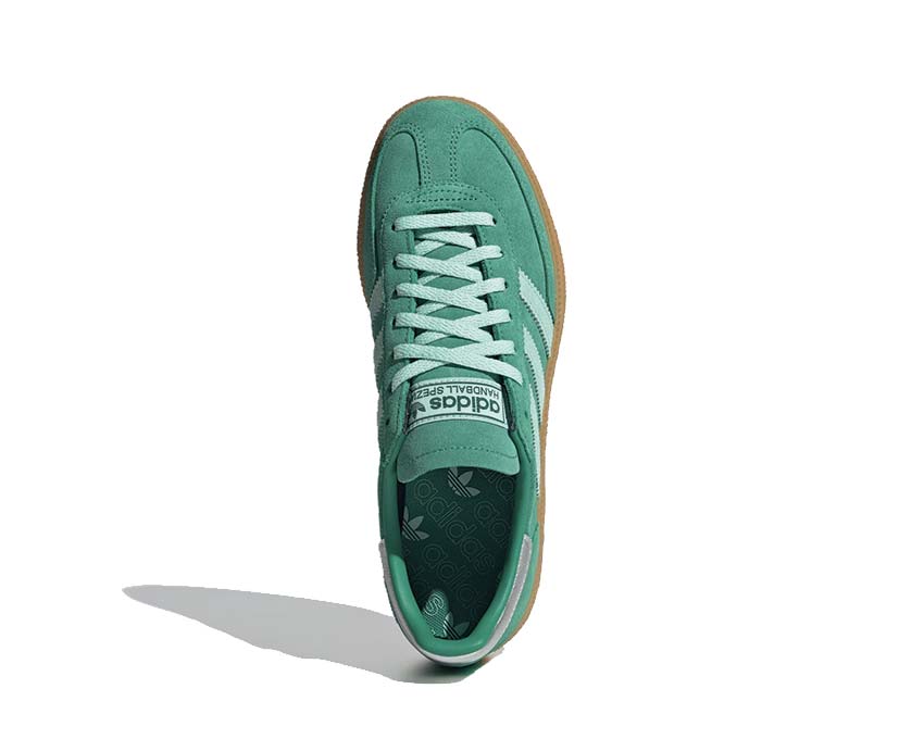 Adidas Handball Spezial W Court Green détail — daim vert court vintage