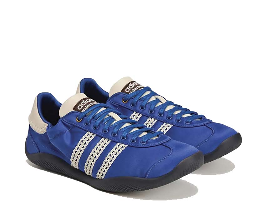 Adidas Karintha x Wales Bonner Low Satin Blue vue latérale — tige satin bleu
