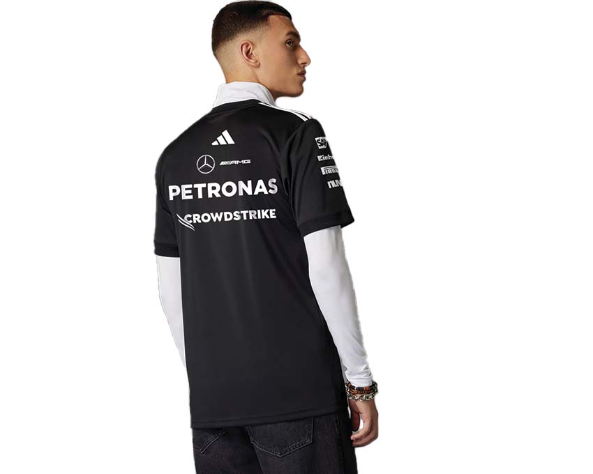 Adidas Mercedes-AMG Petronas F1 Team Jersey vista espalda — número y patrocinadores