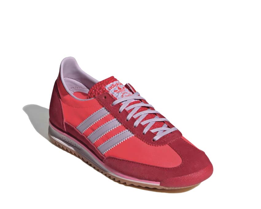 Adidas SL 72 OG Red Ice Lavender Seitenansicht — zweifarbiges Leder Profil