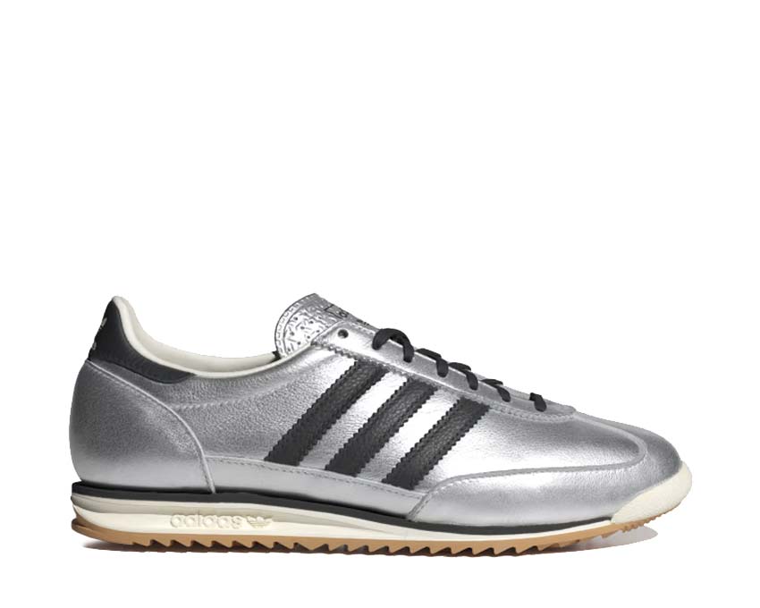 Adidas SL 72 OG Silver Metallic Core Black — sneaker femme argentée rétro